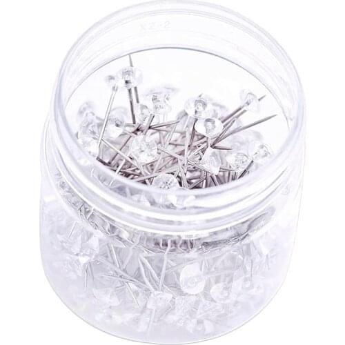 150pcs Rhinestone Diamond Head Sewing Fixing Needles Pins Jewelry Making