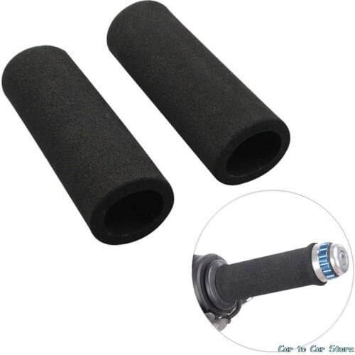 2pcs Black Motorcycle Grip Cover Slip-on Foam Anti Vibration Comfort Handlebar Grip Cover For Bmw Motorcycle Accessories