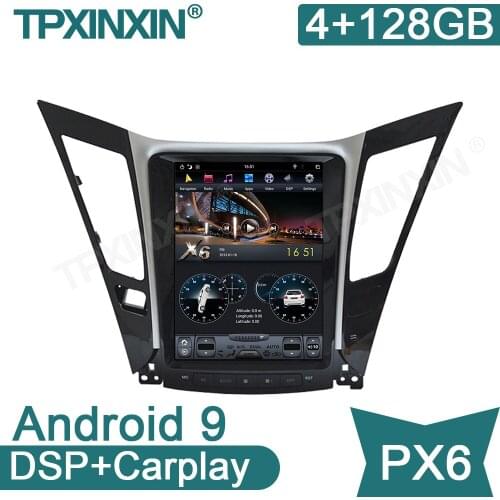 Android 9 4+128G PX6 For Hyundai Sonata 8 2012-2014 GPS Navigation Headunit Multimedia Player Radio Tape Recorder
