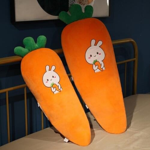 80/100cm Cretive Simulation Plant Plush Toy Stuffed Carrot Stuffed With Down Cotton Super Soft Pillow Lovely Gift For Girl