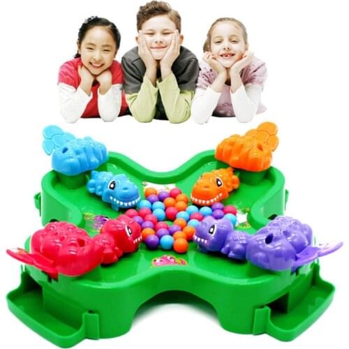 Children Dinosaur Grab Beads Desktop Toy for 4 Players Interactive Match Game Funny Table Family Party Play Games For Kids Gift