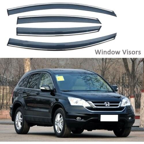 For Honda CRV 2007-2011 Car Styling Awnings Shelters Window Visors rain eyebrow Protector Exterior decoration 4PCS/SET