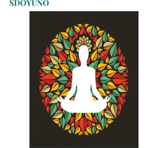 SDOYUNO Religion Oil Paint By Numbers DIY 60x75cm Painting By Numbers On Canvas Figure Draw Number Frameless Home Decor