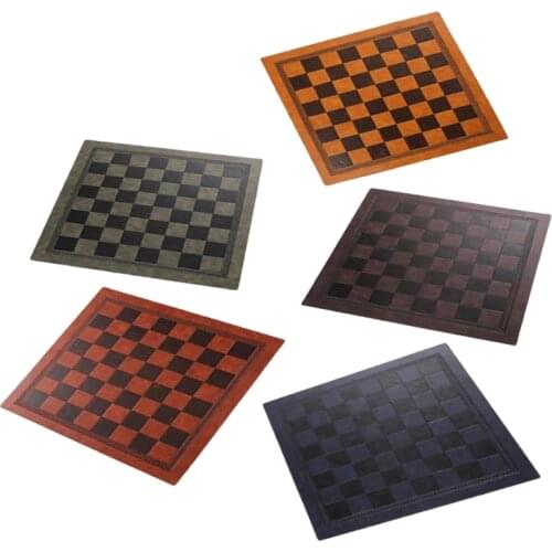 Portable PVC leather chess board mat, chess table mat, backgammon mat, children chess mat, heat insulation placemat, toy gift