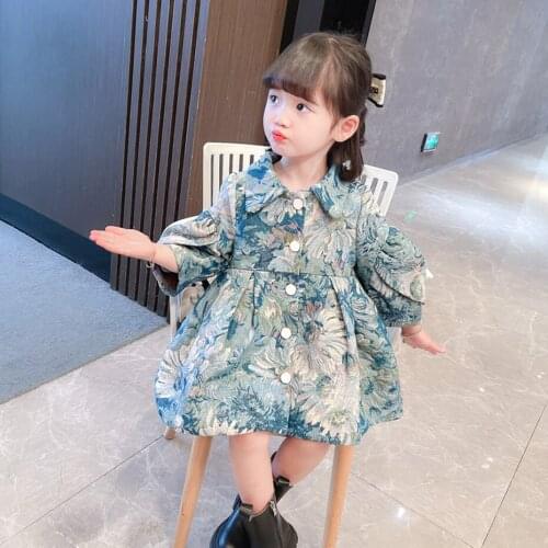 Girls Jacket Outerwear Floral Pattern Girl Coats Kids Casual Style Kids Coat Spring Autumn Clothes For Girls