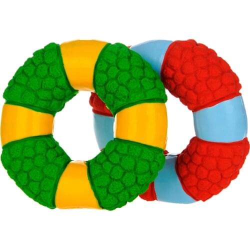 Hot Donut Pet Dog Toys Squeak Chew Latex Soft Starfish Tooth Cleaning Funny Pet Toy For Golden Retriever Large Dogs Toy Circle