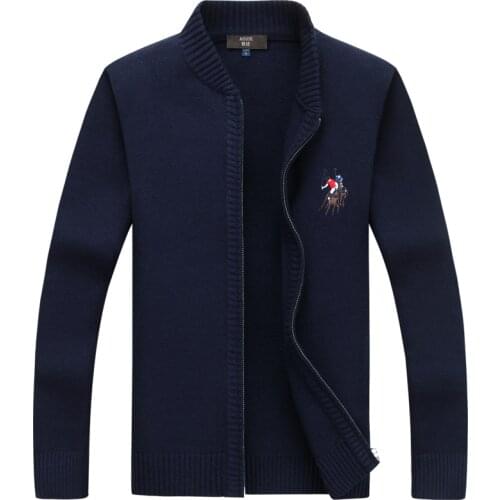 Men sweater cardigan zipper 2020 new winter male fashion thin loose male stand collar casual sweater outerwear teenage boy