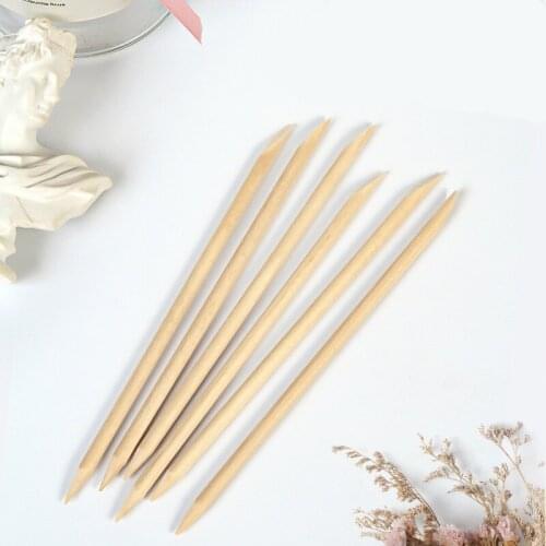 New 200pcs/Set 100pcs/Set Multicolor Women Lady Double End Nail Art Wood Stick Cuticle Pusher Remover Pedicure Manicure Tool Set