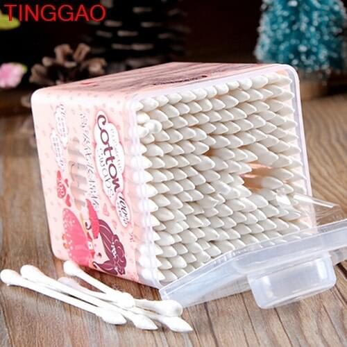 New 200Pcs Pointed handy Cotton Swabs Women Health makeup tip Cotton wabs Cosmetic Beauty Swabs Ear Clean