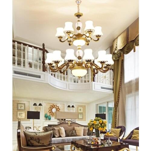 New European style Lutre chandeliers lighting For duplex building villa hotel lobby Living room decoration lamps