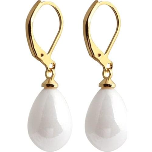 New All Match Simple Simulated Pearl Drop Earrings For Women 5 Colors Fashion Female Dangle Earrings Jewelry Cute Gift