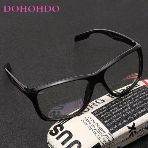 DOHOHDO 2021 Men Women Anti Blue Light Glasses Frame Male Square Computer Eyeglasses Black Frame Eyewear Spectacles Gafas UV400