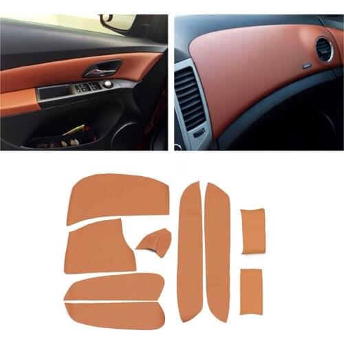 Soft Leather Door Armrest Cover For Chevrolet Cruze 2009 2010 2011 2012 2013 2014 2015 Car Center Dashboard Panel Cover Trim