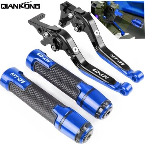 MT01 LOGO Motorcycle Brake Handle CNC Adjustable Brake Clutch Lever Handbar Ends For Yamaha MT-01 2004 2005 2006 2007 2008 2009