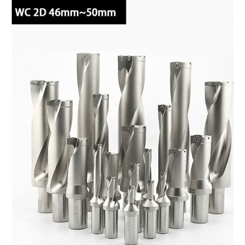 WC 2D 46mm~50mm Series Drill Bites High Precision Indexable Metal Drill WC For Carbide Inserts Machinery Lathe CNC Deep Hole