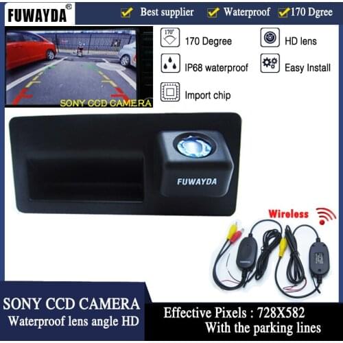 FUWAYDA LED Night Vision Handle CCD HD Car RearView Camera Parking Assistance system Reverse Camera for Audi A4 A6 A8L S5 Q3 Q5