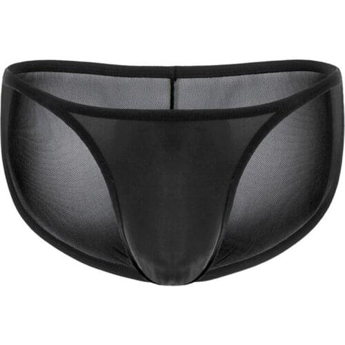 Sexy Underwear Men Briefs Seamless Low Waist Breathable Male Panties Ice Silk Mesh Ropa Interior Hombre Slip Gay Calzoncillos
