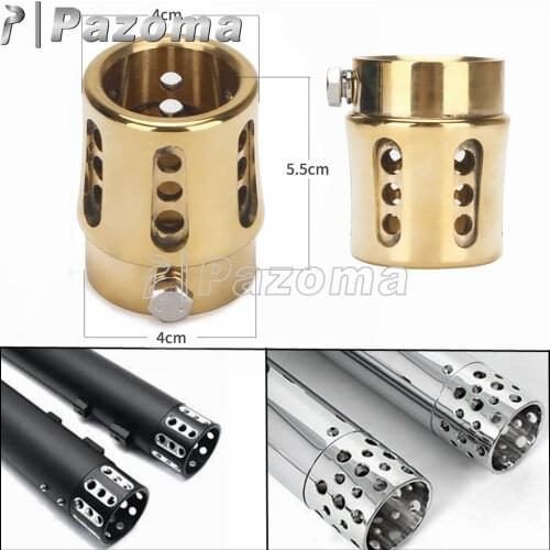 Universal Motorcycle Solid Brass Exhaust Muffler Pipe End Tip Cover For Harley Cafe Racer Old School Custom Chopper Bobber