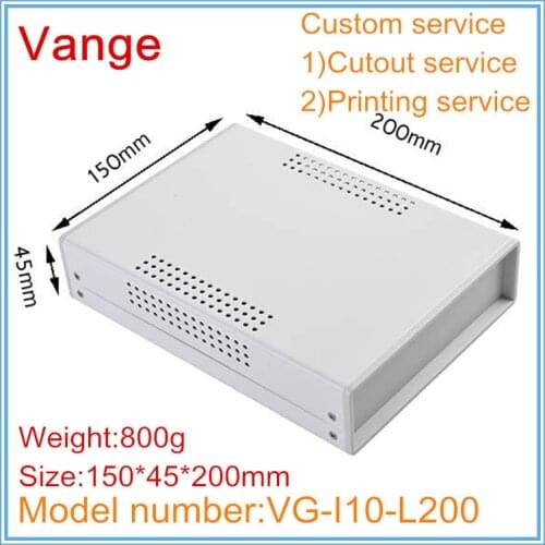 1pcs/lot power supply case design 150*45*200mm iron sheet metal enclosures housing plastic panels for outlet box wire connector