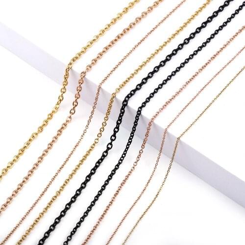 2-5m/Lot 1.2/1.6/2/2.5/3mm Stainless Steel Necklaces Cross Chains Bulk Link Chain for DIY Jewelry Making Findings Accessories