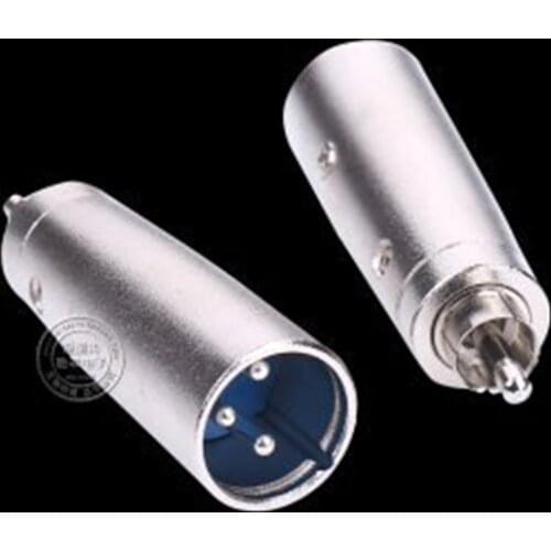 3 Pin XLR Male Plug to Male RCA Phono Socket Mic Cable Mixer Audio Adapter