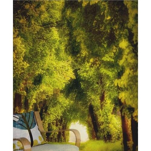 Custom 3D large mural,Dream fresh green forest grassland landscape photography,living room TV wall bedroom wallpaper