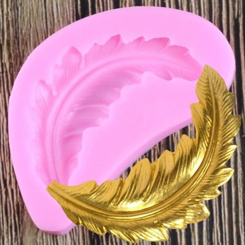 3D Feather Silicone Mold Fondant DIY Baby Birthday Party Cake Decorating Tools Chocolate Gumpaste Mould Polymer Clay Moulds