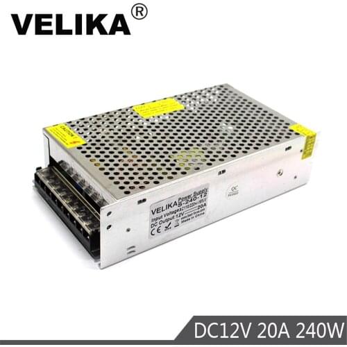 Single Output Power Supply DC12V 20A 240W Led Power Source Driver Transformer 110V 220V AC-DC 12v SMPS For Strip Light CNC CCTV