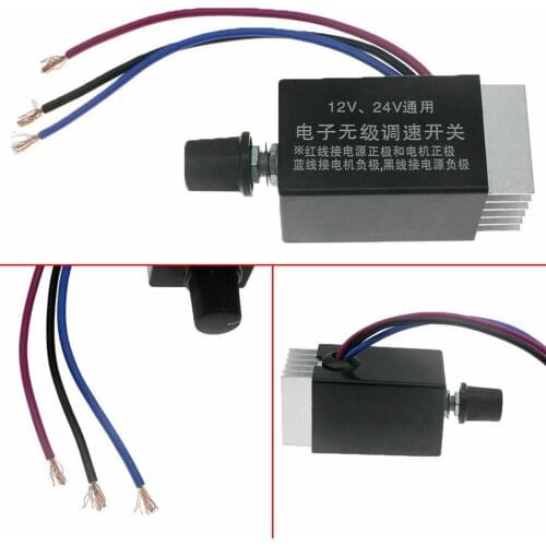 Motor Speed Controller Switch Truck Fan Heater Control Defroster DC 12V / 24V Motor Speed Regulator Switch