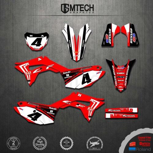 DSMTECH Motorcycle Decals Stickers Backgrounds Graphics For Honda CRF250R 2018 2019 2020 2021 For Honda CRF450R 2017 2018-2020