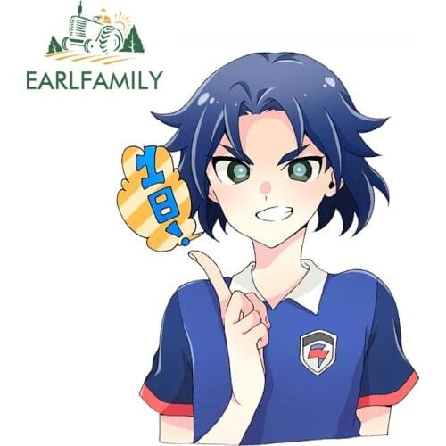 EARLFAMILY 13cm x 10cm for Inazuma Eleven Car Stickers Vinyl Fashionable Decals Waterproof Motorcycle Helmet Decor Car Goods