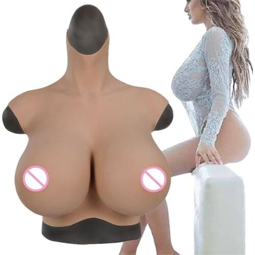 Fake Breast Silicone Drag Queen Huge Boobs Crossdressers Cosplay Shemale Real Silicon Suit For Men Sissy Artificial Boobies Fo