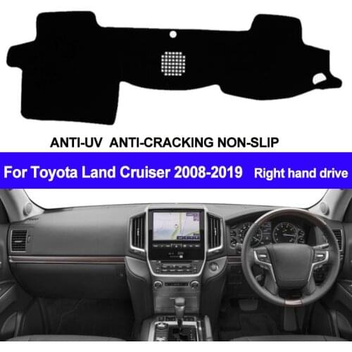 TAIJS Car Dashboard Cover Dash Mat For Toyota Land Cruiser J200 2008 2009 2010 2011 2012 - 2015 2016 2017 2018 2019 DashMat Pad