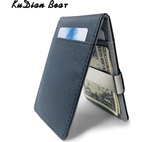 KUDIAN BEAR Mens Money Clip Wallets