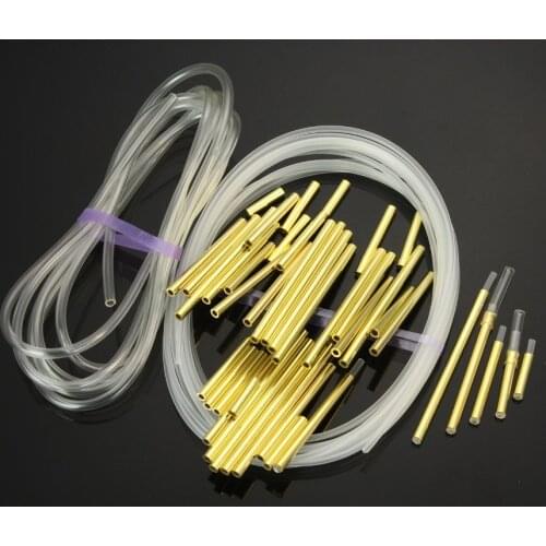 Brass Metal Tubes Fly Tying Materials US Tubes+Liner Tube+Junction Tubeing-60pcs per pack (Gold )