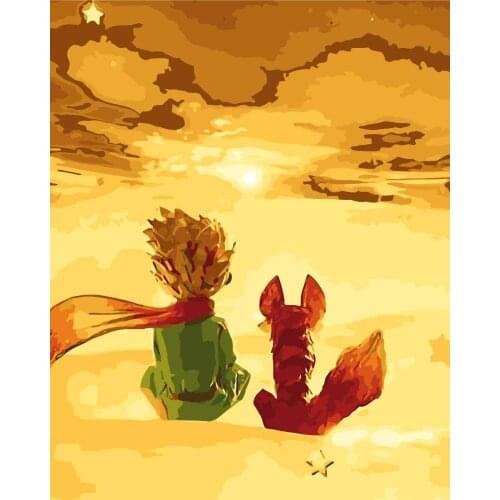 40x50 DIY Paint By Numbers Package Oil Paintings The Little Prince Series Environmental protection pigment decorative painting