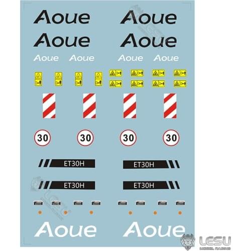 Decal Sticker for 1/14 LESU Hydraulic Aoue ET30H Wheeled RC Excavator Model TH19251-SMT3