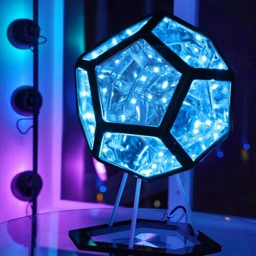 Bar Neon LED Light USB Exquisite Cool Infinite Dodecahedral Color Art Lamp Holiday Party Interior Decoration Lights USB Powered