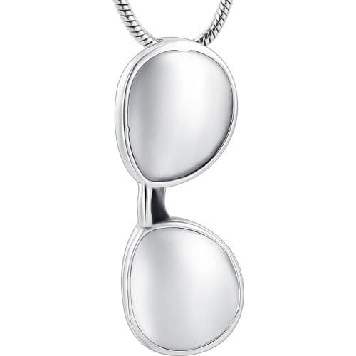 IJD10535 Cremation jewelry Necklace for Ashes Stainless Steel sun glasses Memorial Pendant Keepsake Necklace