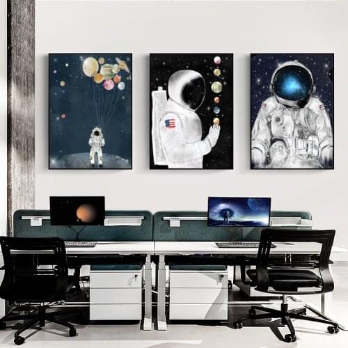 Astronaut Space Dreaming Stars Canvas World Posters and Modern Abstract Prints Wall Art Pictures for Living Room Home Decoration