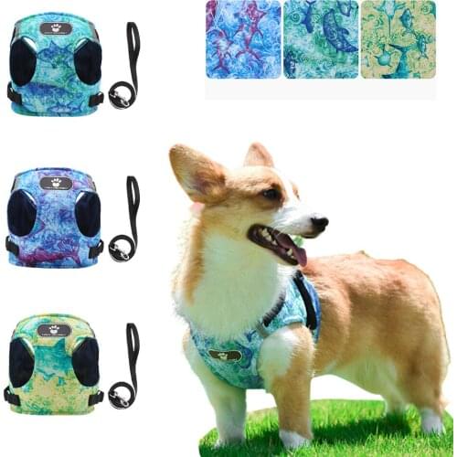 Dog Harness Vest For Small Medium Dogs Cats Reflective Puppy Kitten Chest Strap Pet Harness With Lead Leash Dog Accessories
