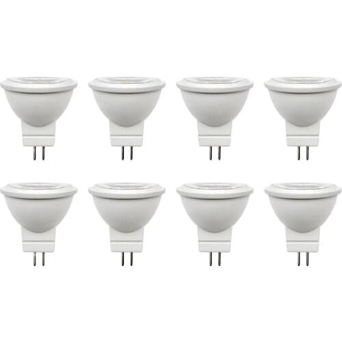 LED Bulb MR11 12V 3W COB Spotlight 8pcs/Lot 3000K Warm Light for Room Strong Concentrating Effect Home Decoration