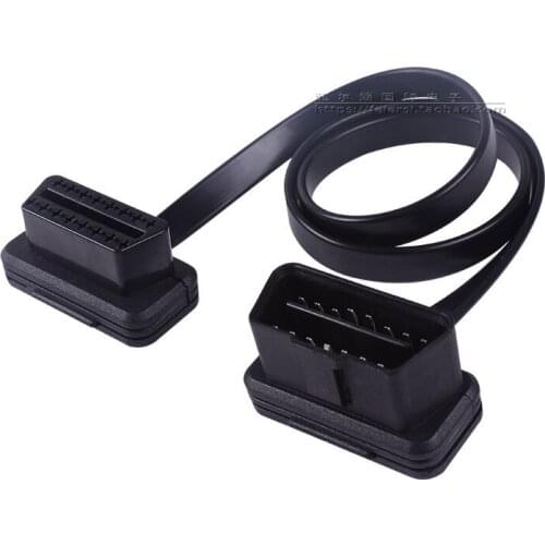 OBD2 Male-to-female Extension Cable 16 Pin / Core GPS Tracking ELM327 Obd Flat Cable Extension Cable