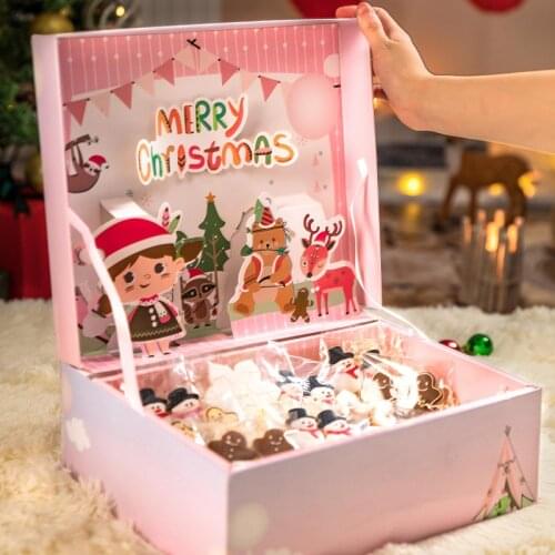 Christmas Eve Biscuit Cake Candy Packaging Box Happy Birthday Holiday Gift To Girlfriend Dessert