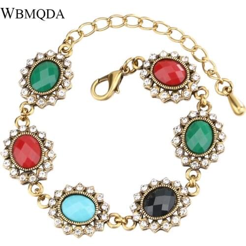 Wbmqda Boho Vintage Bracelet Antique Gold Color Love Bracelets For Women Fashion Bohemian Indian Jewelry Accessories 2018 New