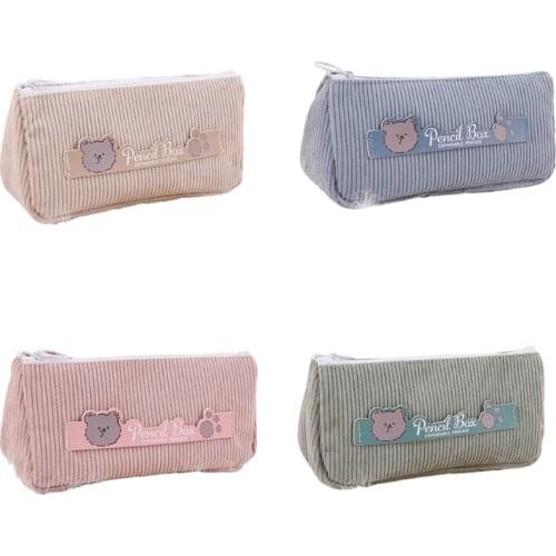 H05B Large Capacity Pencil Bag Pencil Pouch Holder Bag Zipper Lock Gift for Kids