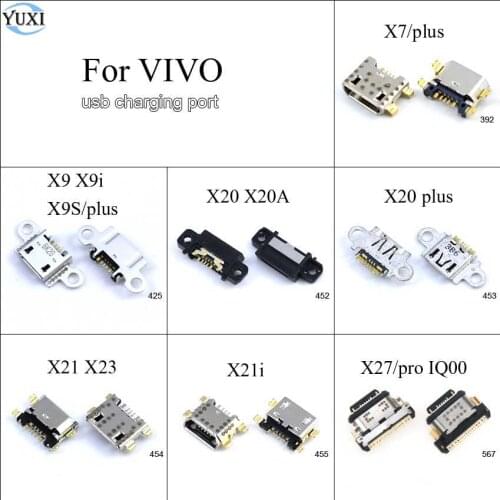 YuXi 2pcs Micro mini USB Charging Port jack socket Connector USB Dock for VIVO X7 X9 X9i X9S plus X20 X21 plus X23 X27 Pro IQ00