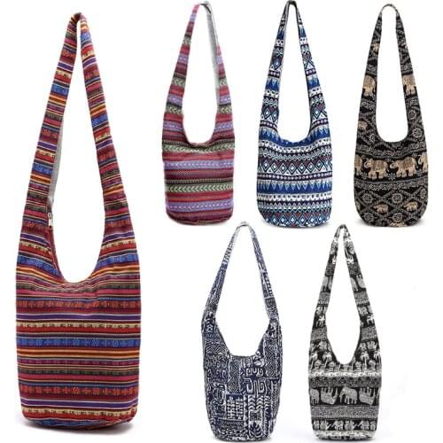 Women Hippie Shoulder Bags Travel Bag Large Ethnic Tote Handbag