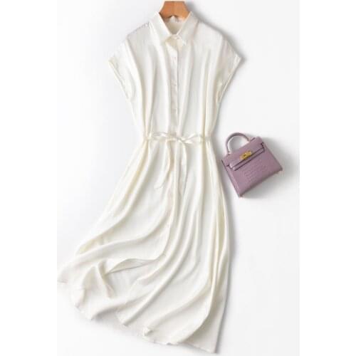2021 summer womens elegant fashion Franc French romantic silk long white dress one piece