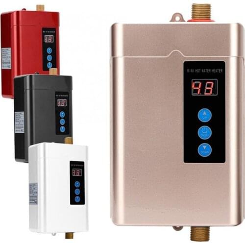 110/220V Instant Electric Water Heater Faucet Intelligent Touch Heating Fast 3 Seconds Hot Shower with Temperature Display 4000W